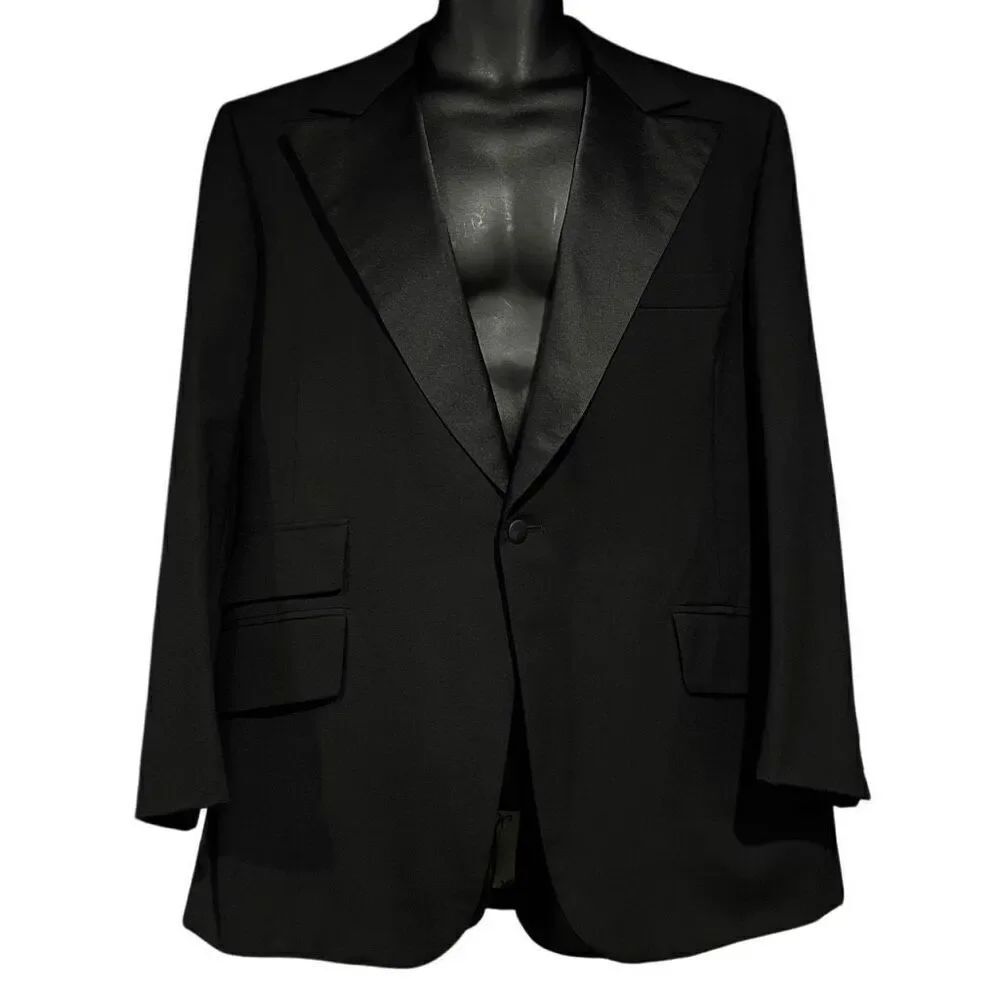 Sir Formal Lord West Black Peak Lapel Tuxedo Jacket Men’s 43R